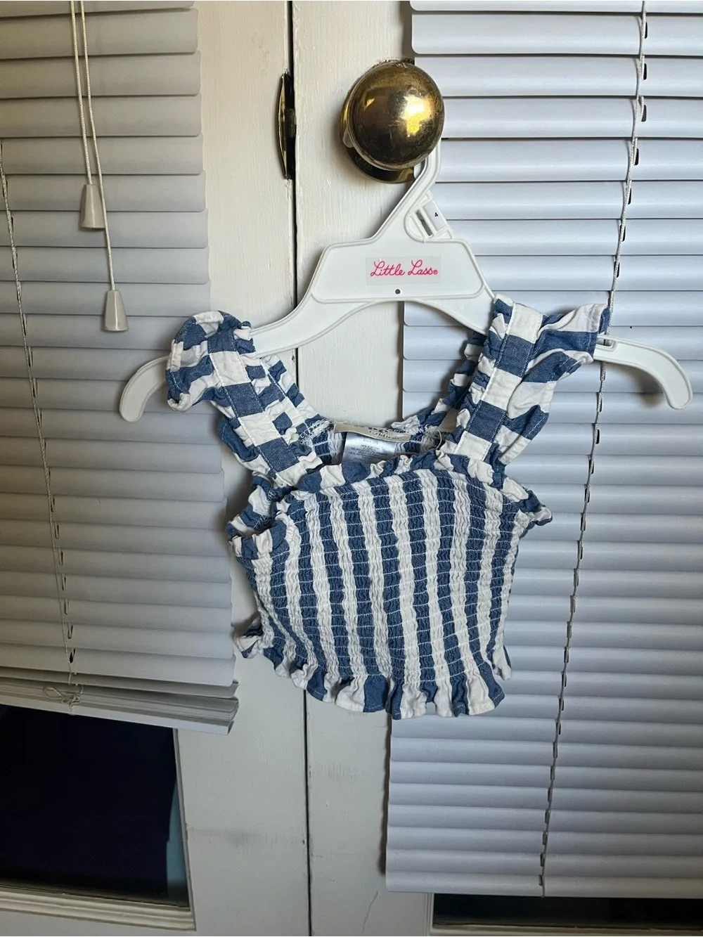 Rare Editions Blue and White Striped Girls Matching Set